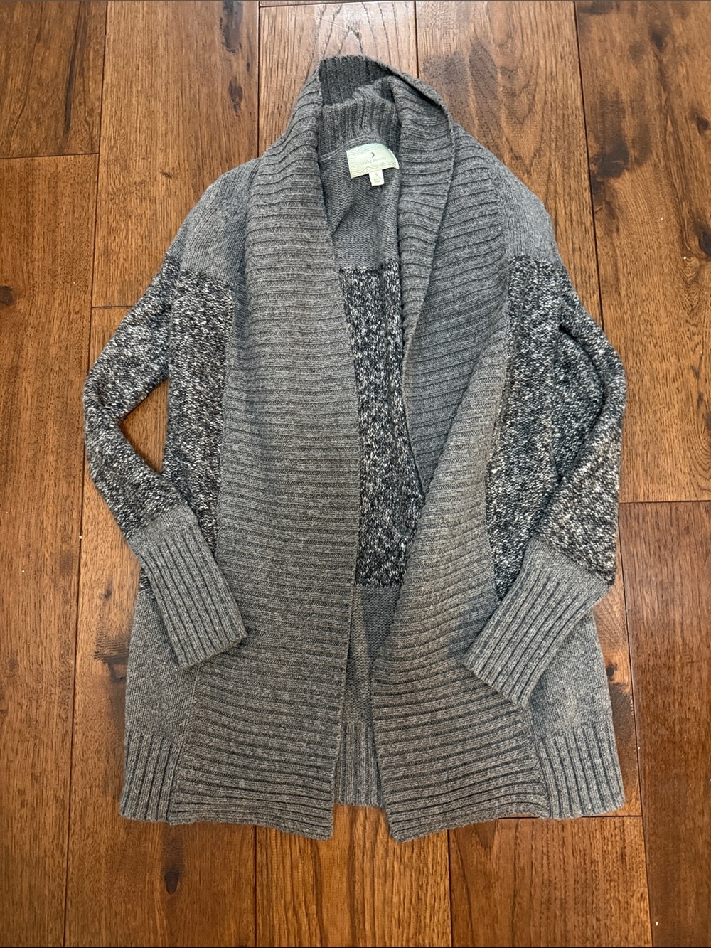 Ruby Moon Open Front Cardigan Dark Gray